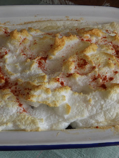 Una foto de Pastel merengado de brécol