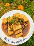 Đậu hủ trắng sốt dầu hào