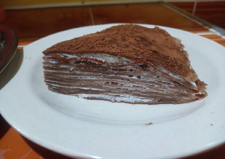 Cara Gampang Menyiapkan Chocolate Mille Crepes Anti Gagal