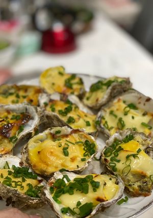Hình của món Hàu nướng cheese.