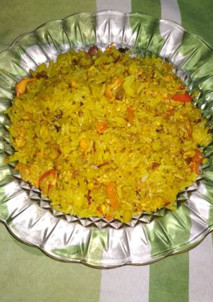 Foto resep Nasi goreng kuning + kornet
