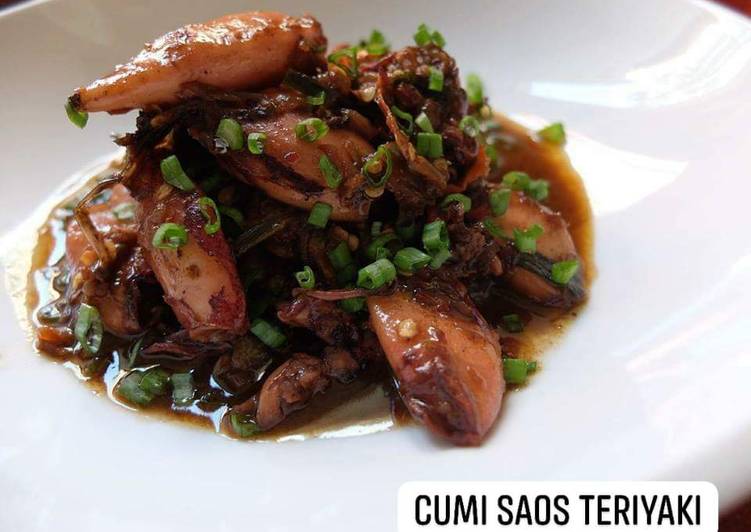 Cumi segar saos teriyaki