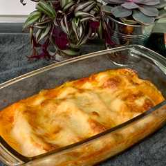 Una foto de Canelones de jamón serrano