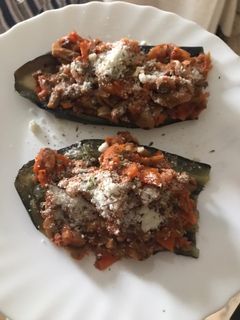Una foto de Berenjenas rellenas