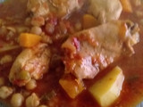 Estofado de pollo y garbanzos