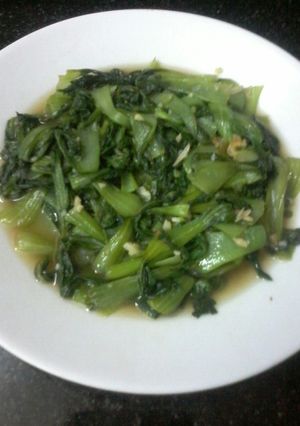 Hình của món Cải thìa xào dầu hào.