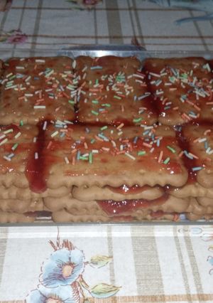 Foto de Bolo de Bolacha de Morango