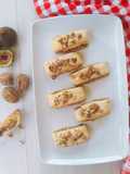 Biscotti di frolla noci e fichi