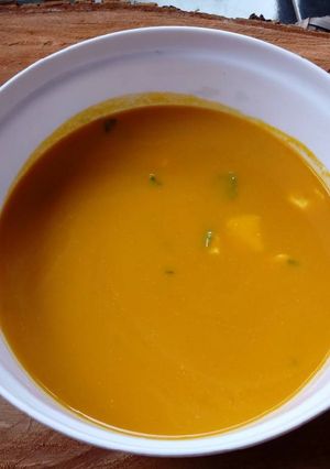 Una foto de Sopa de zapallo