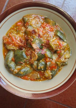 Foto resep Sambel terong hijau