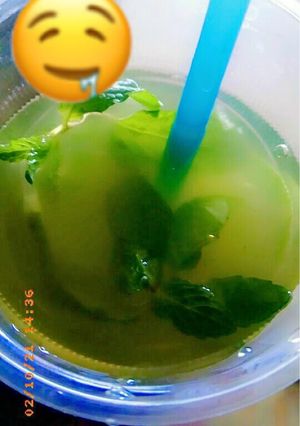 A picture of Mint and cucumber lemonade.