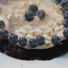 A picture of Simply delicious Blueberry choecolate cake for the New Year.