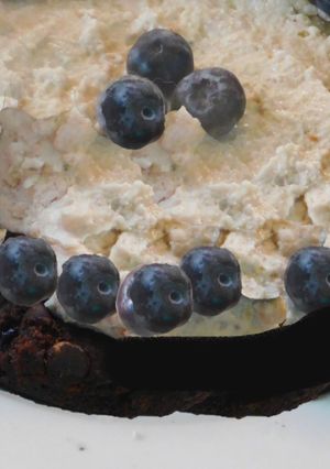 A picture of Simply delicious Blueberry choecolate cake for the New Year.