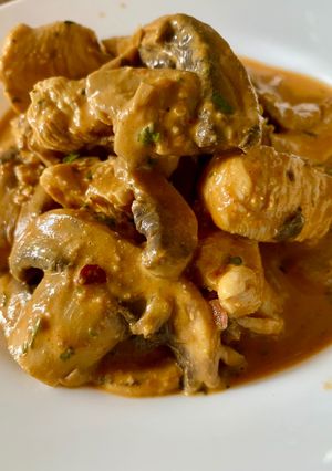 Une photo de Poulet à la sauce crémeuse