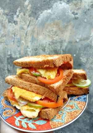 Foto resep Sandwich Roti Gandum #sarapanku #pekaninspirasi