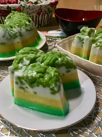 Langkah Mudah untuk Membuat Resep Puding Labu Tiga lapis(cendol/dawet, labu,pandan) yang Bikin Ngiler Anti Ribet, Uenak Banget