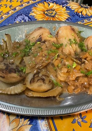 A picture of Braised Fennel with Maple Syrup and Lemon.