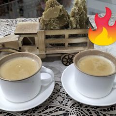 A picture of Jaggery tea/ gur wali chae.