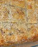 صينية اللحم بالجلاش (البريك باللحم)
