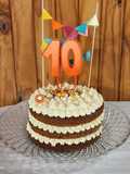 🥕🍰Carrot Cake 🍰🥕- Layer cake de festejo con número piñata!! - Felices 10 años Cookpad 🎉🥳