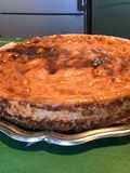 Flan pâtissier façon cheesecake aux pralines roses
