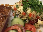 A picture of feta and pepper couscous