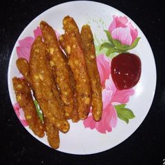 Shabudana potato finger rolls A picture of Shabudana potato finger rolls.