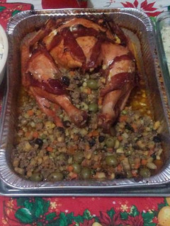 Una foto de Pavo navideño relleno