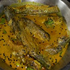 A picture of Tangra fish in mustard sauce.