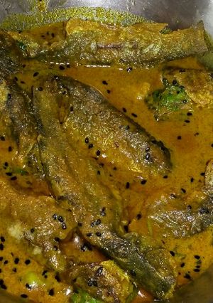 A picture of Tangra fish in mustard sauce.