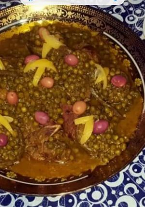 صورة لوصفة لحم بالجلبانة والقوق