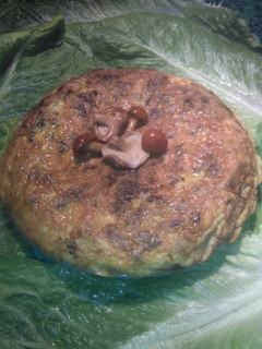Una foto de Tortilla de kale y setas