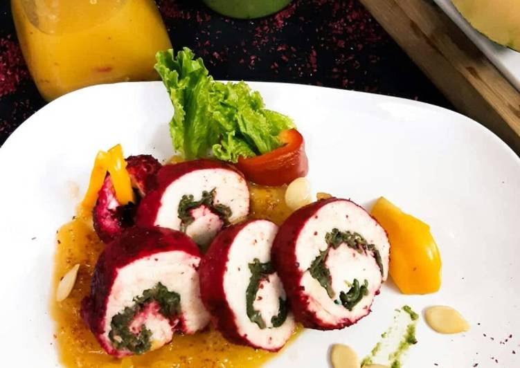 Recipe of Ultimate Sumac Chicken Roulade In Pumpkin Puree