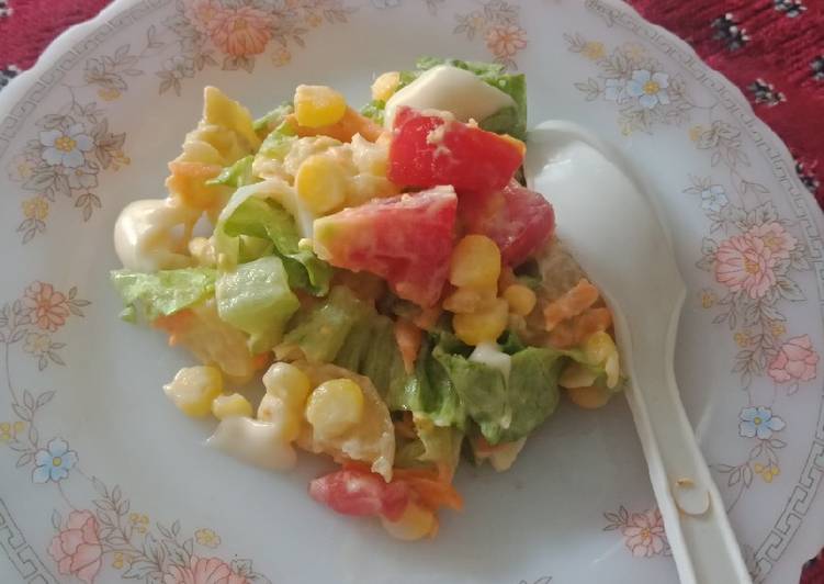 Cara Membuat Salad vegetable fresh Super Lezat