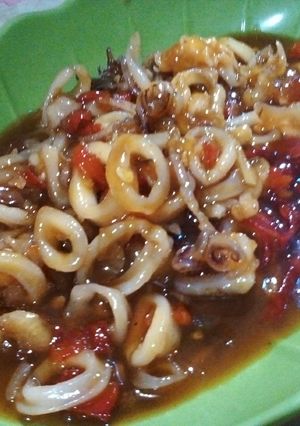 Foto resep 🌶🐙 Cumi saos pedas manis
