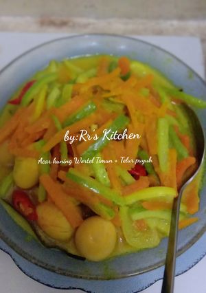 Foto resep Acar kuning Wortel Timun + Telur puyuh