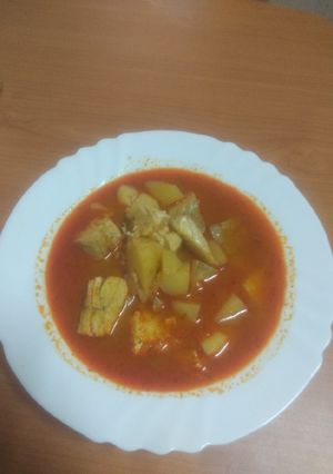 Una foto de Marmitako de fogonero