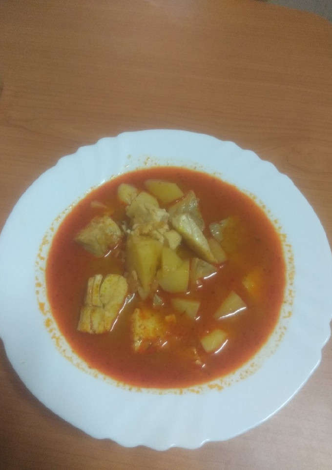 Una foto de Marmitako de fogonero