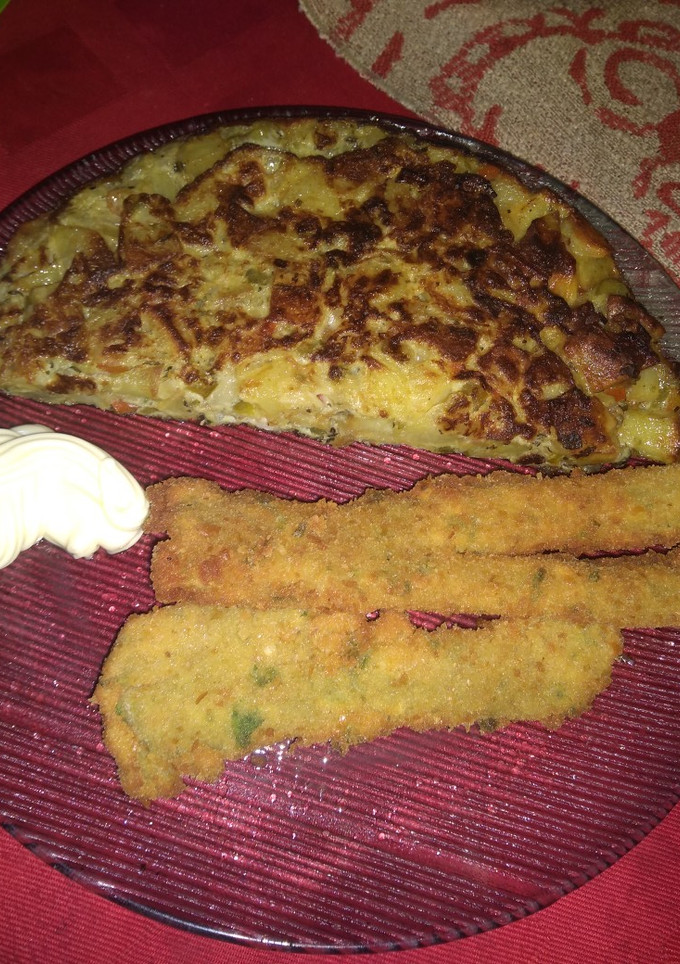 Una foto de Milanesas de pencas de acelga