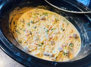 A picture of artichokes cheese pasta