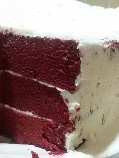 Foto resep Steamed Red Velvet Cake with Cream Cheese Frosting