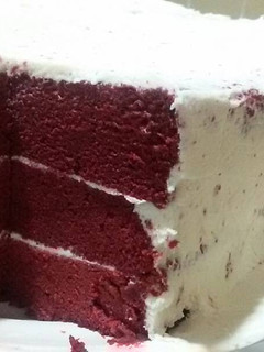 Foto resep Steamed Red Velvet Cake with Cream Cheese Frosting