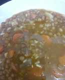 Lentejas con verduras y arroz en olla GM