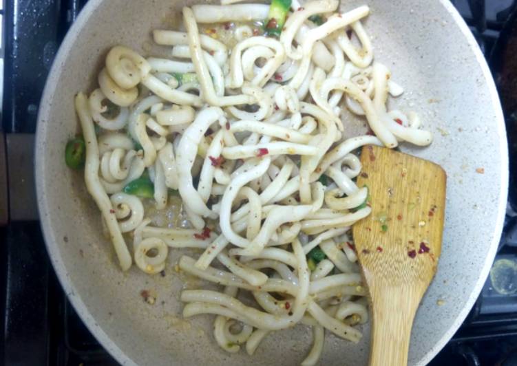 Steps to Make Quick My Salt & Pepper Squid with Szechuan pepper 🙄