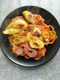 Filetes de pollo con verduras en papillote