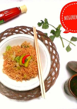Foto resep Miegoreng instan homemade (#postingrame2_mie)