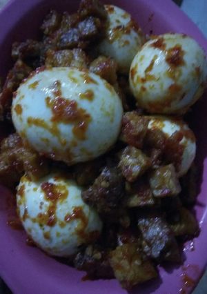 Foto resep Balado telor + tempe