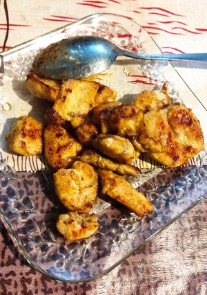 عکسی از دستور کباب مرغ تابه ای