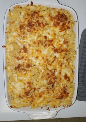 A picture of My macaroni and cheese.