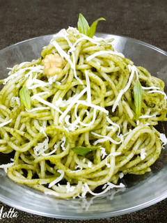 A picture of Pesto Spaghetti Pasta.